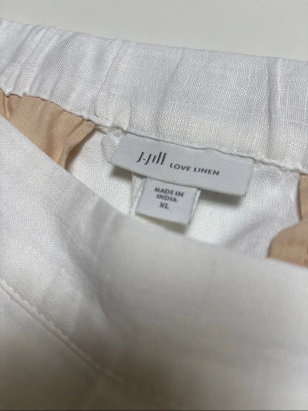 J. Jill White "Love Linen" Cropped Pants - Picture 3 of 5